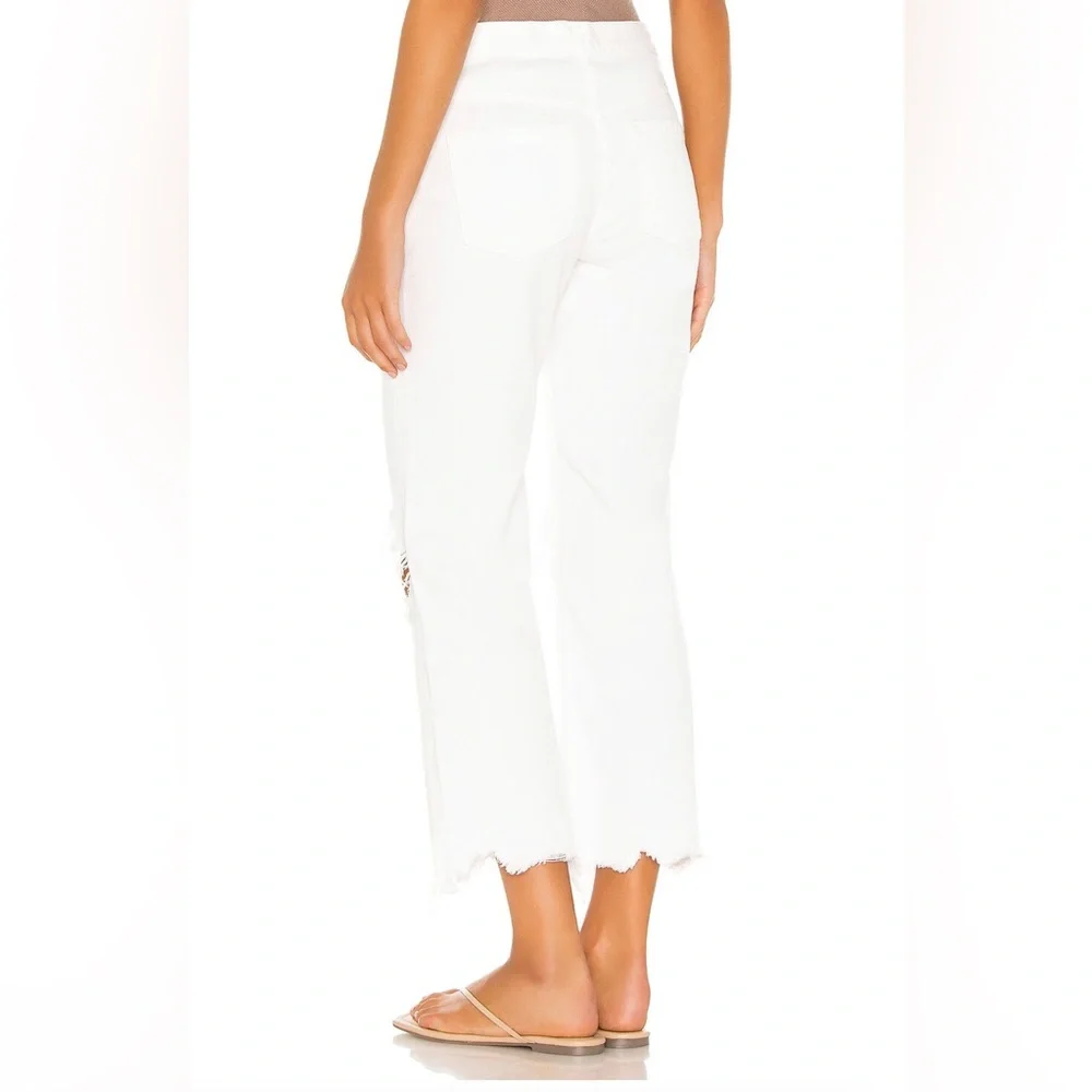 FREE PEOPLE We The Free Maggie Mid Rise Straight in Optic White Size 25